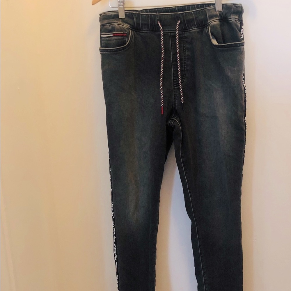 Tommy Hilfiger Drawstring Jeans Distressed Black